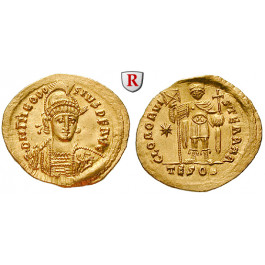 Römische Kaiserzeit, Theodosius II., Solidus 420-429, vz-st
