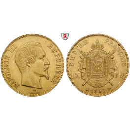 Frankreich, Napoleon III., 100 Francs 1859, 29,03 g fein, vz