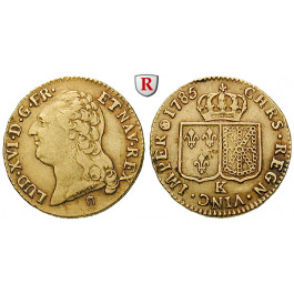 Frankreich, Louis XVI., Louis d´or au buste nue 1785, 6,89 g fein, ss