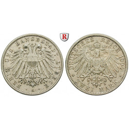Deutsches Kaiserreich, Lübeck, 2 Mark 1904, A, ss-vz, J. 81