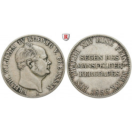Brandenburg-Preussen, Königreich Preussen, Friedrich Wilhelm IV., Ausbeutetaler 1856, ss