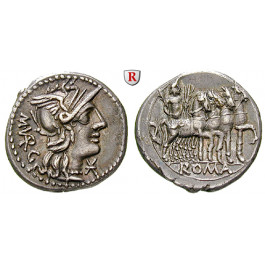 Römische Republik, M. Vargunteius, Denar 130 v.Chr., ss-vz
