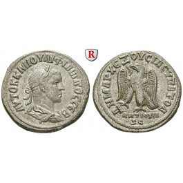 Römische Provinzialprägungen, Seleukis und Pieria, Antiocheia am Orontes, Philippus II., Tetradrachme 248-249, vz-st