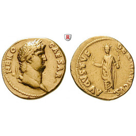 Römische Kaiserzeit, Nero, Aureus 64-68, ss-vz