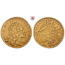 Bayern, Herzogtum, Maximilian II. Emanuel, 1/2 Max d`or 1722, ss-vz