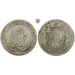 Brandenburg-Preussen, Kurfürstentum Brandenburg, Friedrich Wilhelm, 1/3 Taler 1674, ss-vz