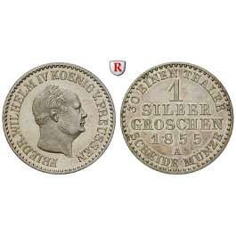 Brandenburg-Preussen, Königreich Preussen, Friedrich Wilhelm IV., Silbergroschen 1855, vz-st