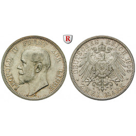 Deutsches Kaiserreich, Lippe, Leopold IV., 2 Mark 1906, A, vz-st, J. 78