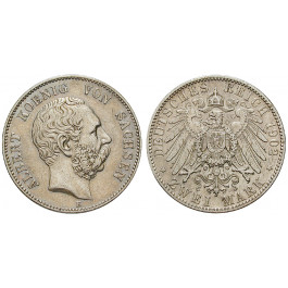 Deutsches Kaiserreich, Sachsen, Albert, 2 Mark 1902, E, ss-vz, J. 124