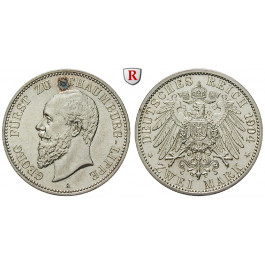 Deutsches Kaiserreich, Schaumburg-Lippe, Georg, 2 Mark 1904, A, vz/vz-st, J. 164