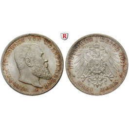 Deutsches Kaiserreich, Württemberg, Wilhelm II., 3 Mark 1911, F, st, J. 175