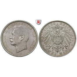 Deutsches Kaiserreich, Baden, Friedrich II., 2 Mark 1911, G, f.vz/vz+, J. 38