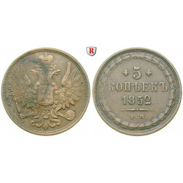 Russland, Alexander II., 5 Kopeken 1852, ss