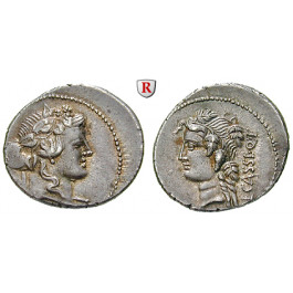 Römische Republik, L. Cassius Longinus, Denar 78 v.Chr., f.vz