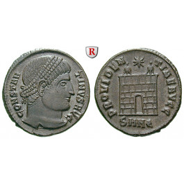 Römische Kaiserzeit, Constantinus I., Follis 329-330, vz+