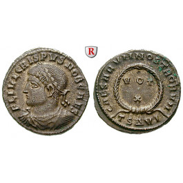 Römische Kaiserzeit, Crispus, Caesar, Follis 324, ss-vz