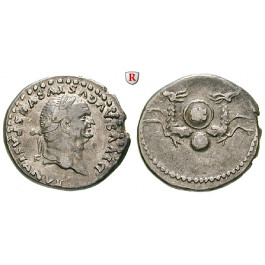 Römische Kaiserzeit, Vespasianus, Denar 80-81, ss+