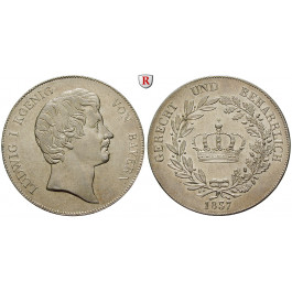 Bayern, Königreich, Ludwig I., Kronentaler 1837, vz/vz+