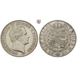 Brandenburg-Preussen, Königreich Preussen, Friedrich Wilhelm IV., Taler 1851, vz