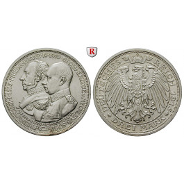 Deutsches Kaiserreich, Mecklenburg-Schwerin, Friedrich Franz IV., 3 Mark 1915, Jahrhundertfeier, A, vz/st, J. 88