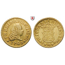 Spanien, Ferdinand VI., 1/2 Escudo 1749, ss