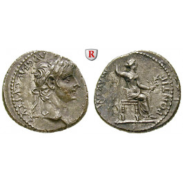 Römische Kaiserzeit, Tiberius, Denar, ss-vz