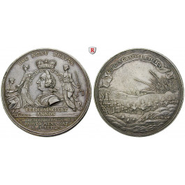 Anhalt, Anhalt-Köthen-Plötzkau, Karl Georg Lebrecht, Silbermedaille 1755, f.vz
