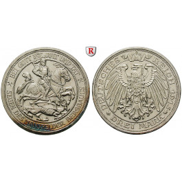 Deutsches Kaiserreich, Preussen, Wilhelm II., 3 Mark 1915, Mansfeld, A, vz, J. 115