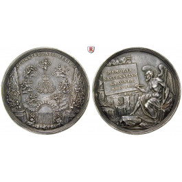 Sachsen, Albertinische Linie, Friedrich August I., Silbermedaille 1719, vz