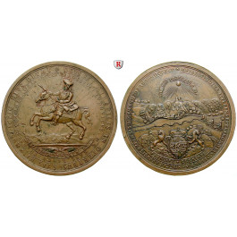 Hessen, Hessen-Darmstadt, Ernst Ludwig, Bronzemedaille 1715, ss-vz/vz