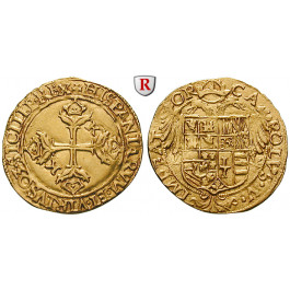 Italien, Neapel und Sizilien, Carlos I. von Spanien (Karl V.), Scudo d´oro o.J., ss-vz/vz