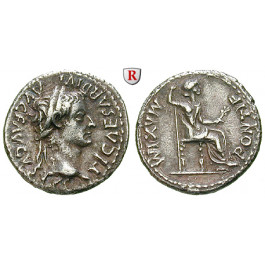 Römische Kaiserzeit, Tiberius, Denar 14-37, ss-vz