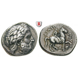 Makedonien, Königreich, Philipp II., Tetradrachme 359-336 v.Chr., ss+