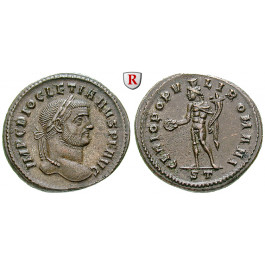 Römische Kaiserzeit, Diocletianus, Follis 295-296, vz