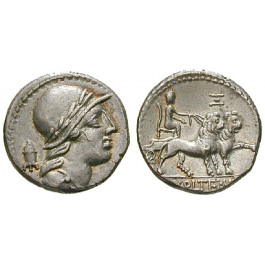 Römische Republik, M. Volteius, Denar 78 v.Chr., vz