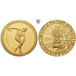 Sport, Olympische Spiele, Goldmedaille o.J., 15,9 g fein, PP