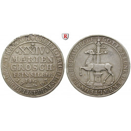 Stolberg, Stolberg-Stolberg und Stolberg-Roßla, Christof Friedrich und Jost Christian, 24 Mariengroschen 1707, ss