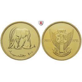Sudan, Republik, 100 Pounds 1976, 30,1 g fein, st