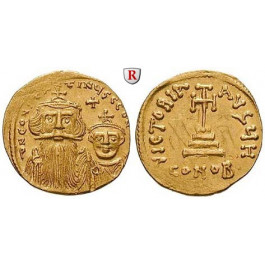 Byzanz, Constans II. und Constantinus IV., Solidus 654-659, vz