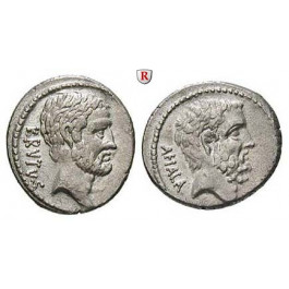Römische Republik, M. Junius Brutus, Denar 54 v.Chr., f.vz