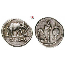 Römische Republik, Caius Iulius Caesar, Denar 49-48 v.Chr., ss-vz