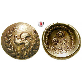 Deutschland, Hessen u. Rheinland, Regenbogenschüsselchen-Stater 1. Jh.v.Chr., vz