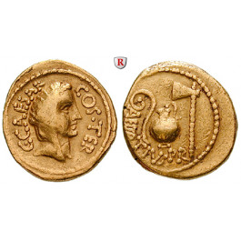 Römische Republik, Caius Iulius Caesar, Aureus 46 v.Chr., ss+
