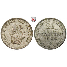 Brandenburg-Preussen, Königreich Preussen, Wilhelm I., 2 1/2 Silbergroschen 1869, vz-st