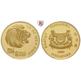 Singapur, 20 Dollars 2001, 15,53 g fein, PP