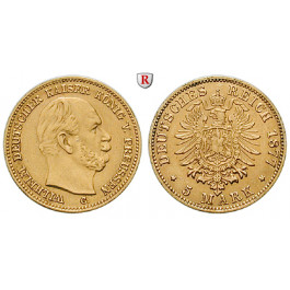 Deutsches Kaiserreich, Preussen, Wilhelm I., 5 Mark 1877, C, ss, J. 244