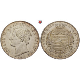 Sachsen, Königreich Sachsen, Johann, Vereinsdoppeltaler 1855, ss-vz