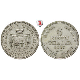 Waldeck, Fürstentum, Georg Heinrich, 1/6 Taler 1837, vz