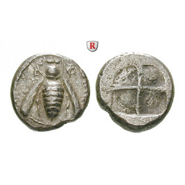 Ionien, Ephesos, Drachme 500-420 v.Chr., ss+