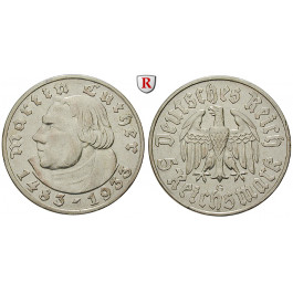 Drittes Reich, 5 Reichsmark 1933, Luther, G, ss+, J. 353